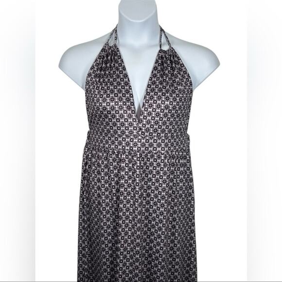 Boho Maxi Dress Open Back Purple Mini Medallion Halter Neck Sz XL Festival Sexy - Picture 4 of 12